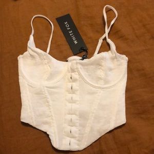 NWT WhiteFox “Stay Young Bustier” White